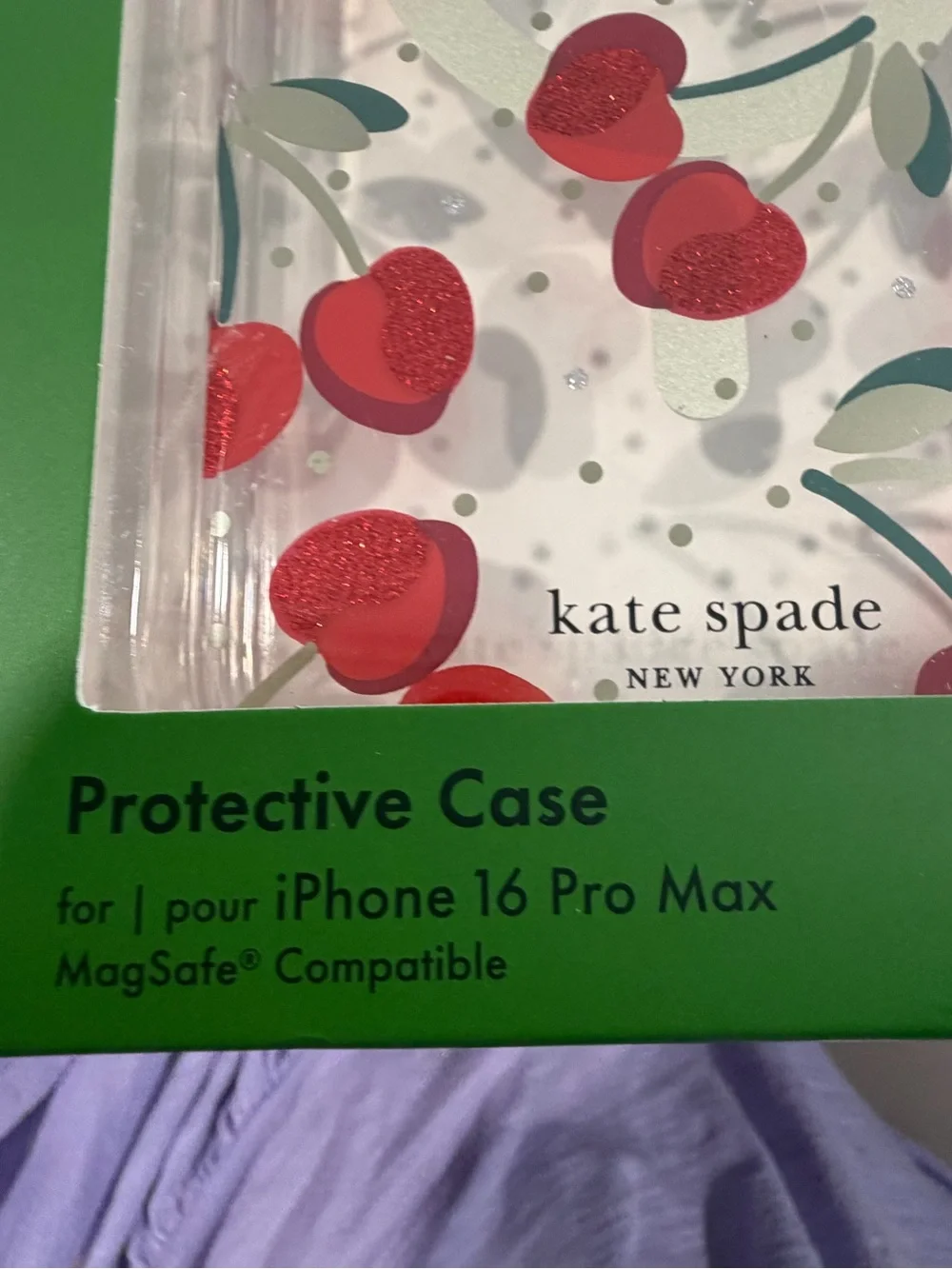 kate spade Clear Cherry Print iPhone 16 Pro Max Case -LAST ONE